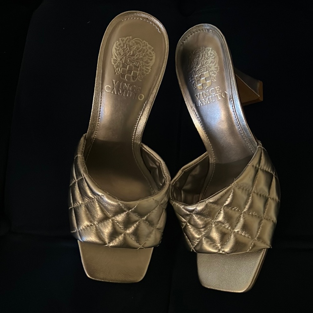 Vince Camuto silver heels